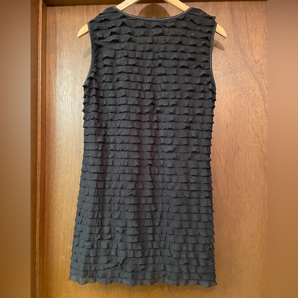 Womens Rickis sequin Black Flutter Dress, Lg. - Picture 3 of 5
